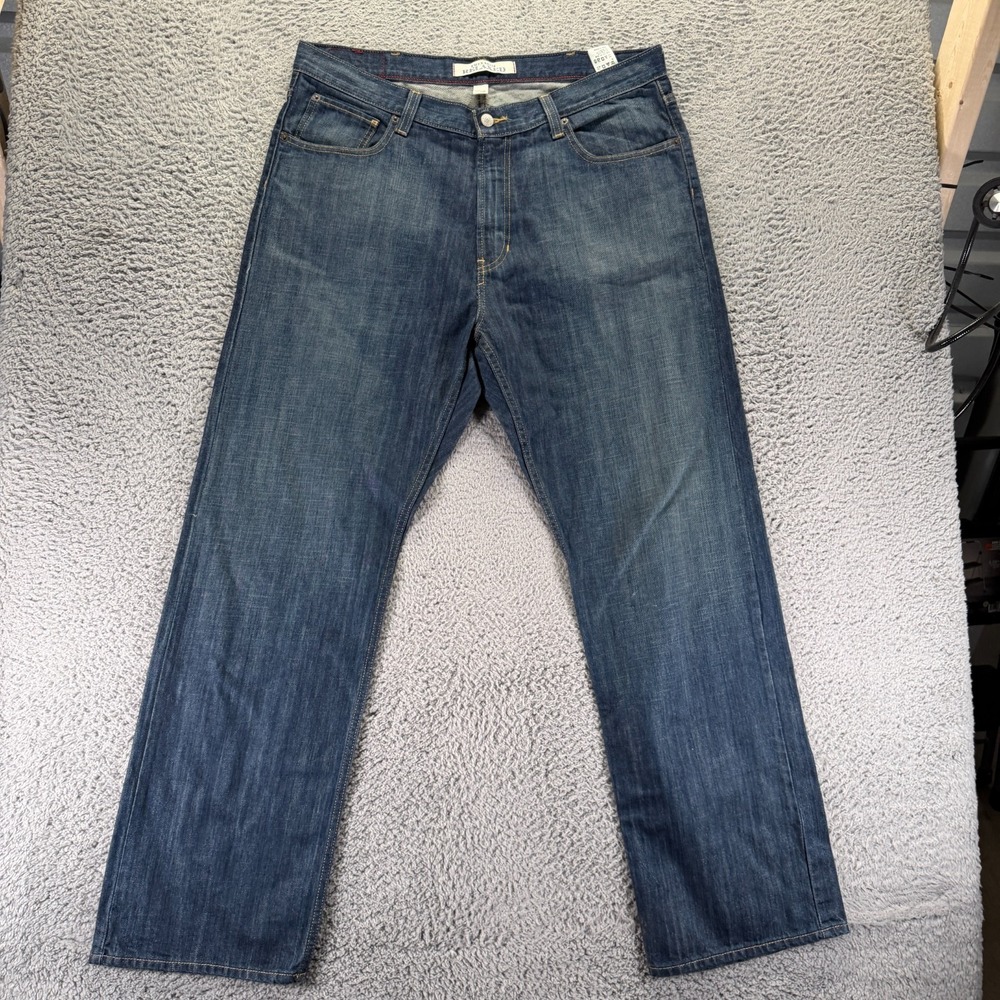 Vintage Tommy Hilfiger Freedom Jeans Men 38x34 Blue Denim Straight Faded Relaxed